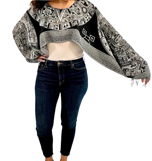 Aztec Calendar Top/Scarf/Gaban