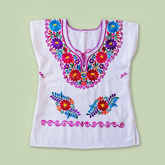 Women Embroidery Cotton White Shirt