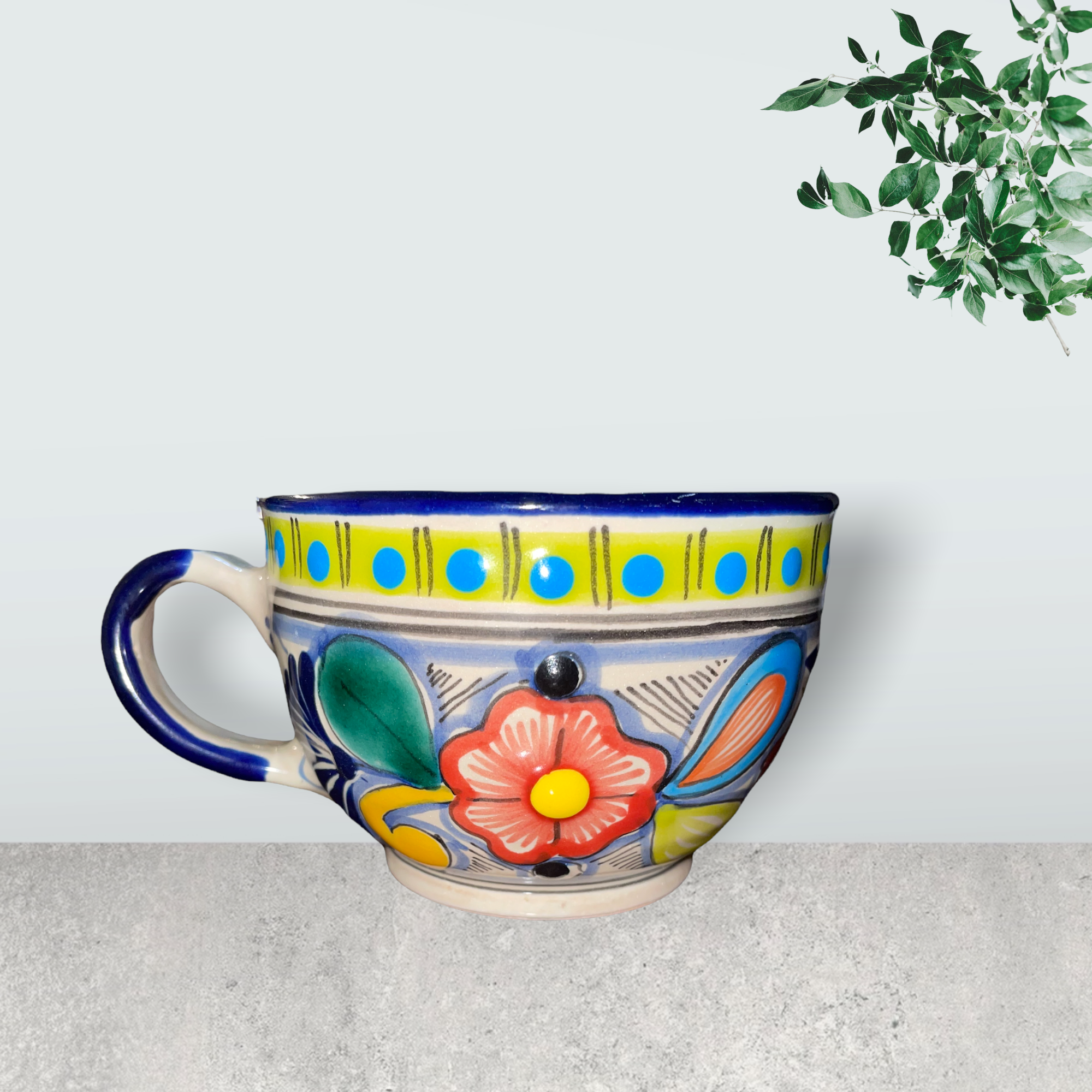 Mexican Talavera Cups - Mexican Pottery Hand Painted Mug