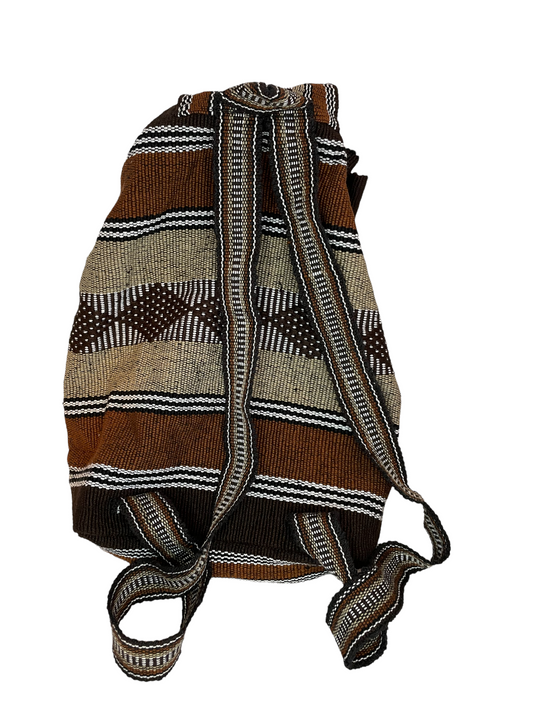 Brown Handwoven Backpack