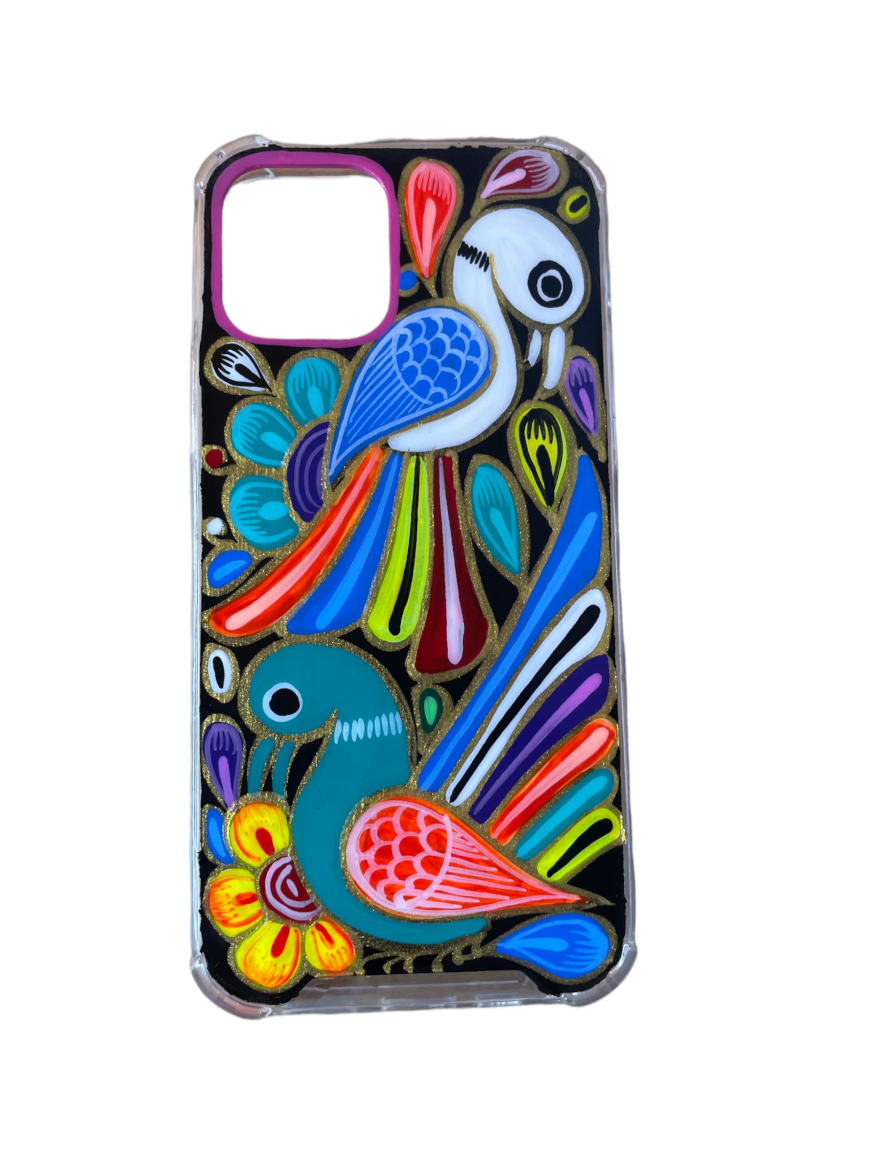 Hand Painted iPhone 12 Cell Phone Case Artesanales Boutique Hand Painted iPhone 12 Cell Phone Case Artesanales Boutique
